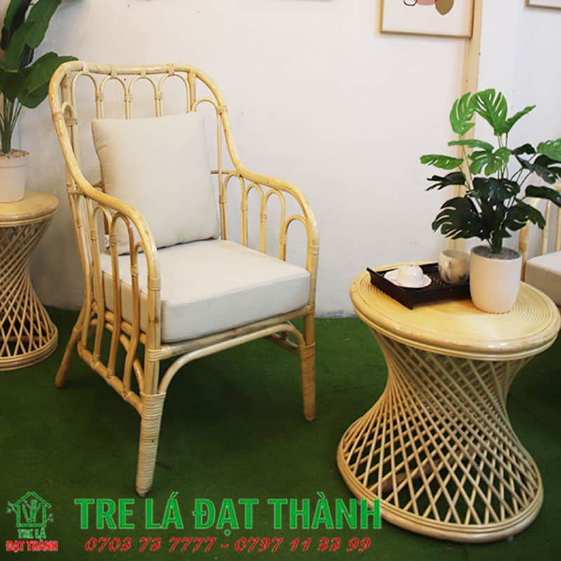 Bộ Bàn Ghế Mây Uống Trà - BBGMUT007